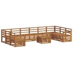 vidaXL Ensemble de canapés d'extérieur 11 pc Naturel