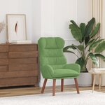 vidaXL Fauteuil Relaxant en Velours Vert Clair