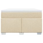 vidaXL Sommier à lattes de lit avec matelas Crème 120x200 cm Tissu