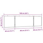 vidaXL Tableau blanc magnétique pliable 160x40x1 7 cm aluminium