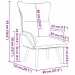 Fauteuil relaxant en tissu taupe vidaXL