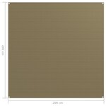 vidaXL Tapis de tente 200x200 cm Taupe