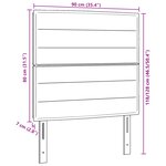 vidaXL Tête de lit Design Lignes Taupe 90 cm Tissu