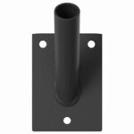 vidaXL Support de mât de drapeau Noir 10.5 x 7.5 cm Acier
