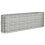 vidaXL Lit surélevé de jardin Acier galvanisé Argenté