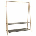 vidaXL Porte-vêtement avec étagères 132x45 5x150 5 cm bambou