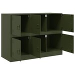 vidaXL Buffet vert olive 99x39x73 cm acier