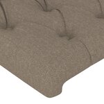vidaXL Tête de lit avec oreilles Taupe 183x16x118/128 cm Tissu