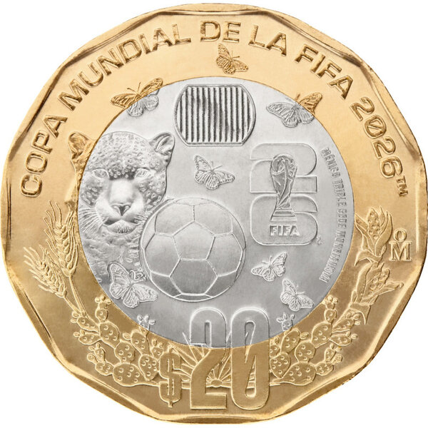 Monnaie FIFA WORLD CUP 26 Cupronickel 20 Pesos Mexico 2026