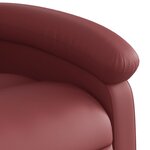 vidaXL Fauteuil inclinable Rouge bordeaux Similicuir