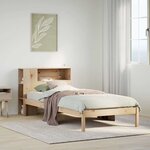 vidaXL Lit bibliothèque sans matelas 100x200 cm bois massif de pin