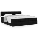VidaXL Cadre de lit ottoman avec matelas noir 200x200cm tissu