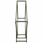 vidaXL Portant de bois chauffage vert olive 100x25x100 cm