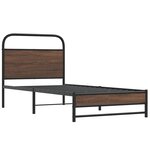 vidaXL Cadre de lit sans matelas 100x200 cm chêne marron
