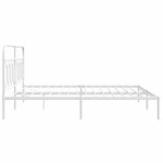 vidaXL Cadre de lit métal sans matelas et tête de lit blanc 193x203 cm