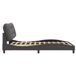 vidaXL Cadre de lit avec LED sans matelas Hvar gris 140x200 cm