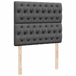 vidaXL Sommier à lattes de lit avec matelas Gris foncé 120x200cm Tissu