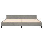 vidaXL Cadre de lit sans matelas gris clair 200x200 cm velours