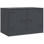 vidaXL Meubles TV 2 Pièces anthracite 67x39x44 cm acier