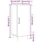 vidaXL Buffet blanc 34 5x34x90 cm bois d'ingénierie