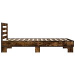 vidaXL Cadre de lit sans matelas chêne fumé 75x190 cm