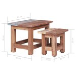 vidaXL Tables gigognes 2 Pièces bois d'acajou massif