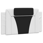 vidaXL Cadre de lit avec LED sans matelas blanc et noir 100x200 cm