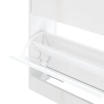 vidaXL Armoire à chaussure Blanc brillant 63x24x81 cm Bois ingénierie