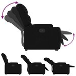 vidaXL Fauteuil inclinable noir tissu