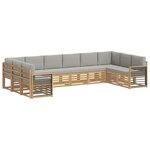 vidaXL Ensemble de canapés d'extérieur 10 pc Blanc et gris clair