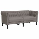 vidaXL Ensemble de canapés 3 Pièces taupe tissu