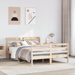vidaXL Cadre de lit avec tête de lit sans matelas 120x190 cm