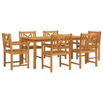 vidaXL Chaises de jardin 2 Pièces 56x56x90 cm Bois massif d'acacia