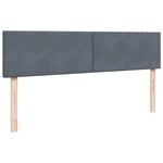 VidaXL Cadre de lit ottoman avec matelas gris foncé 180x200 cm velours
