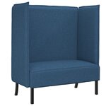 vidaXL Canapé Haut Dossier Bleu 109x56x121 cm Tissu