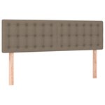 vidaXL Sommier à lattes de lit avec matelas LED Taupe 140x190 cm Tissu