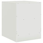 vidaXL Table de chevet blanc 34 5x39x44 cm acier