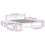 vidaXL Cadre de lit sans matelas 140x190 cm bois de pin massif