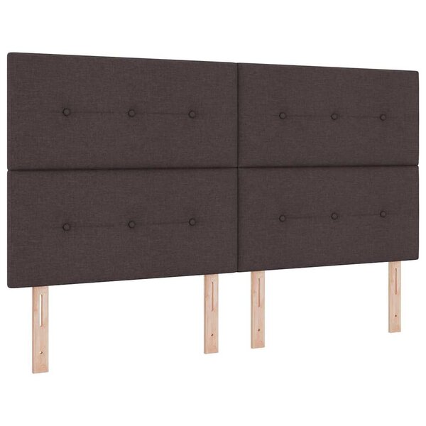 vidaXL Lit à ressorts avec matelas gris foncé 90x190 cm Marron foncé