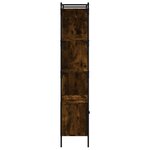 vidaXL Bibliothèque avec portes chêne fumé 76 5x30x154 5 cm