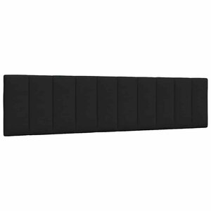 vidaXL Coussin de tête de lit Hanko noir 200 cm tissu