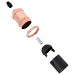 vidaXL Douilles de lampe 2 Pièces bronze or rose E27
