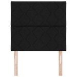 vidaXL Tête de lit noire en tissu avec design en blocs de diamant de 100 cm