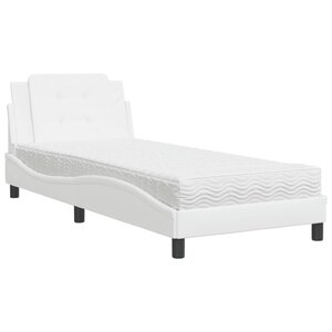 vidaXL Cadre de lit sans matelas Zadar blanc 90x200 cm similicuir