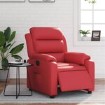 vidaXL Fauteuil inclinable électrique Rouge Similicuir