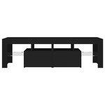 vidaXL Meuble TV avec lumières LED Noir 140x36 5x40 cm