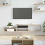 vidaXL SupportmuralpourTV 150x25x28 5cm Bois d'ingénierie