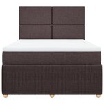 vidaXL Sommier à lattes de lit avec matelas Marron foncé 140x190 cm