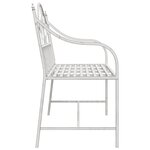 vidaXL Banc Blanc Métal 104 x 52 5 x 89 cm Fabriqué pour Durer