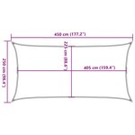 vidaXL Voile d'ombrage 160 g/m² rectangulaire gris clair 2 5x4 5m PEHD